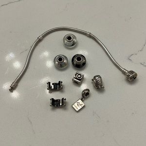 Pandora bracelet with spacers and charms